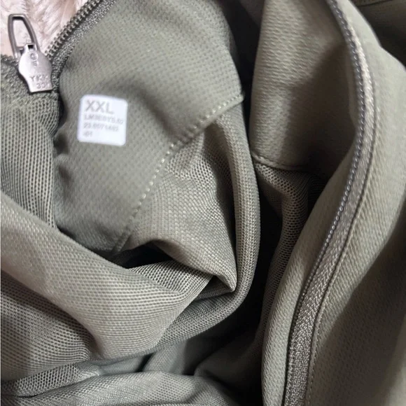 LULULMEN MENS Olive Green Athletic JACKET XXL Lululemon Cargo Pocket Shirt - Picture 2 of 14